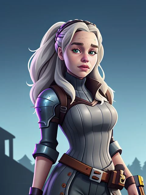 Extremely detailed digital art, Fortnite Style,  
Emilia Clarke