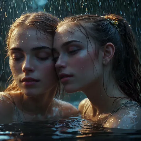 Ethereal, beautiful, realistic faces, immersed in water, 2girls, ancient, fantasy style, dappled moonlight, raindrops, reflection, shimmering, the intimacy of an embrace,

24yo,

<lora:RMSDXL_Enhance:0.2>,
<lora:add-detail-xl:0.8>,
<lora:RMSDXL_Darkness_Ci...