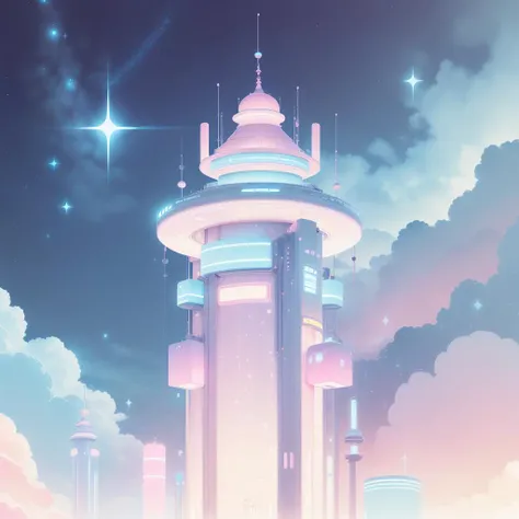 <lora:KawaiiTech-20:1>, kawaiitech,pastel color, kawaii,  cute colors ,scifi,
tower