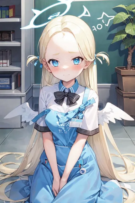 masterpiece, best quality, ultra-detailed, 1girl, sora, halo, feather wings <lora:soraV1>