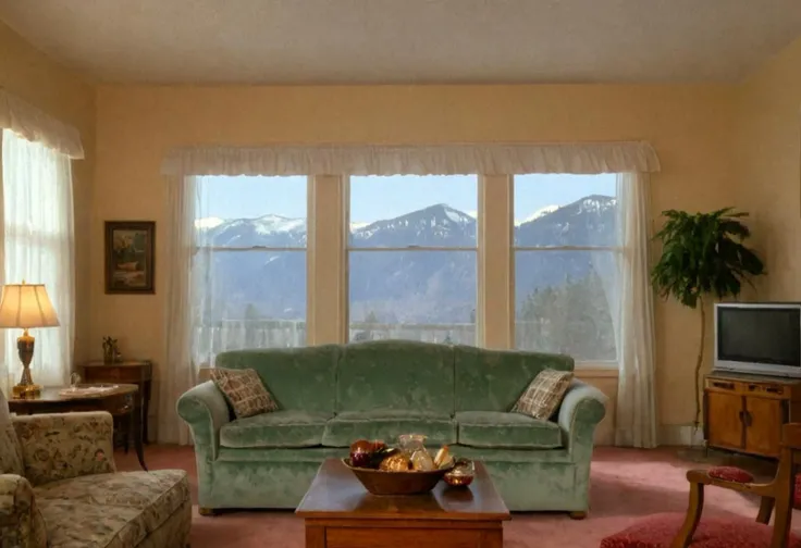 CineTwinPeaks, living room, mountains, indoors