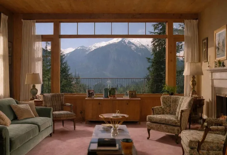 CineTwinPeaks, living room, mountains, indoors