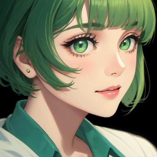 (masterpiece, highest quality, best quality, UHD, HDR, raytracing, 8k:1.4)
BREAK (portrait of a cute girl, light green hair, green eyes, bobcut with blunt bangs:1.3)
BREAK gorgeous smile, gorgeous face, mascara, eyeliner, lip gloss, eyeshadow, blush
BREAK ...