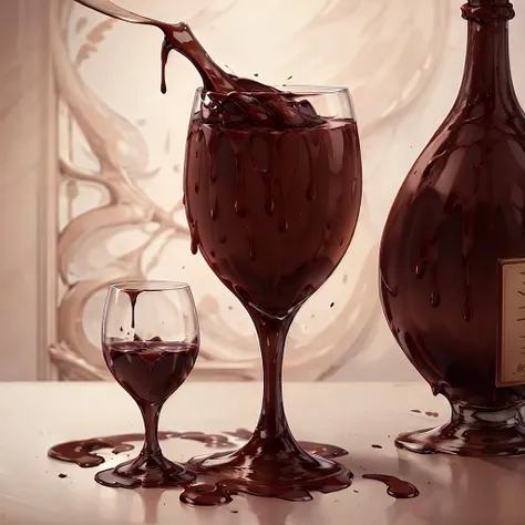 <lora:ChocolateWetStyle v1:1> ChocolateWetStyle wine glass