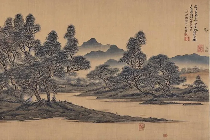 Chinese landscape painting/Traditional Chinese painting/中国山水画