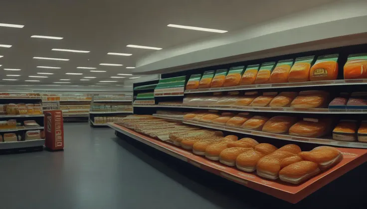 there is a large display of donuts in a store