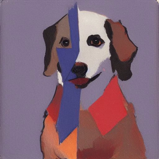 a dog pastelartstyle