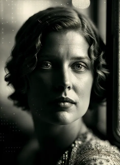 A 1930s professional photograph of sks woman, ((detailed face)), (High Detail), Sharp, 8k, ((bokeh)), <lora:locon_audrey_v1_from_v1_64_32:1.4>