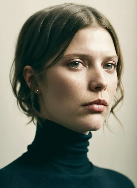 A stunning intricate full color portrait of (sks woman:1),wearing a black turtleneck, epic character composition, by ilya kuvshinov, alessio albi, nina masic, sharp focus, natural lighting, subsurface scattering, f2, 35mm, film grain, <lora:locon_audrey_v1...