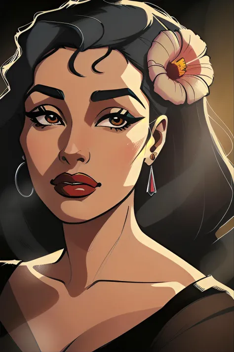 comic style illustration of billie holiday