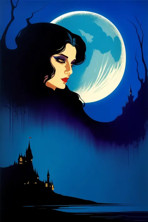 1 woman beautiful witch detailed face moon castle Eyvind Earle (best quality, masterpiece) <lora:add_detail:0.5> <lyco:Angela Sarafyan:1.0>