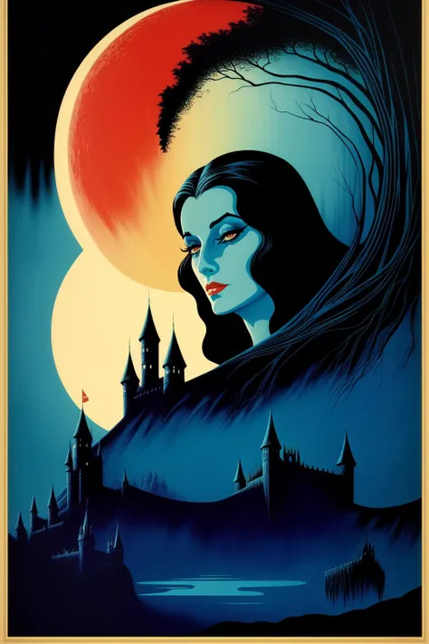 1 woman beautiful witch detailed face moon castle Eyvind Earle (best quality, masterpiece) <lora:add_detail:0.5> <lyco:Angela Sarafyan:1.0>