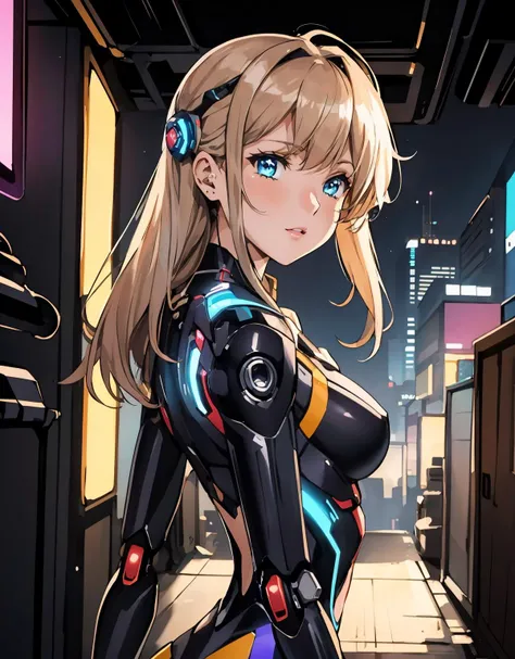 AnjelikaV2, masterpiece, best quality,  1girl,  humanoid robot,  anime screencap, cyberpunk, science fiction,  upper body,