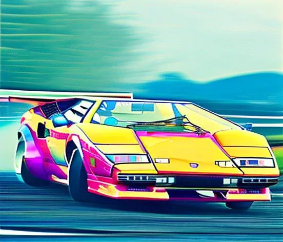 Countach drifting around corner in Japanese countryside, smoke from rear tires, front wheels turned, raining, in motion, motion blur <lora:Lamborghini_Countach:1> <lora:Heavy_grain:1> film overlay, film grain <lora:cardrifting2:1> cardrifting  <lora:duoart...