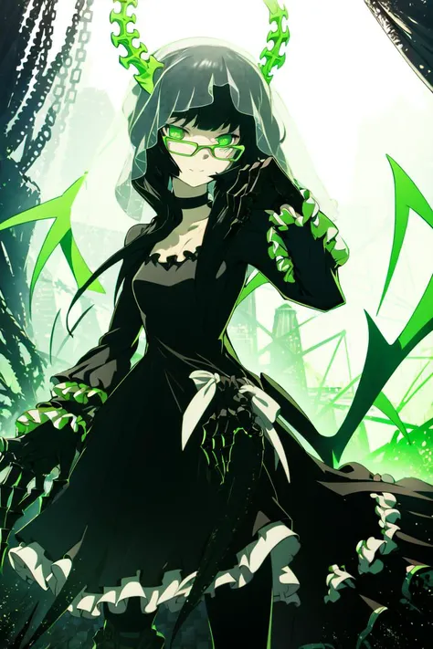 (best quality), ((masterpiece)), (highres), extremely detailed girl, solo,High Detail,beautiful detailed eyes, (ultra-detailed) ,illustration, best lighting,(dynamic angle)(full background),
1girl, solo, solo focus, black hair, green eyes, gloves, scythe, ...