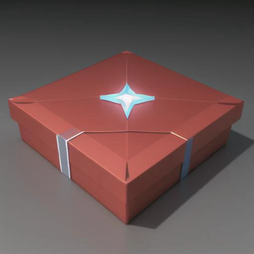 Game icons, {masterpiece}}, {A gift box}, solid color background, {3D rendering 2D, blender cycles, Volumetric light}, icon_pxv game hangV0.0.1 iconPxvGameHangv001_iconPxvGameHangv001