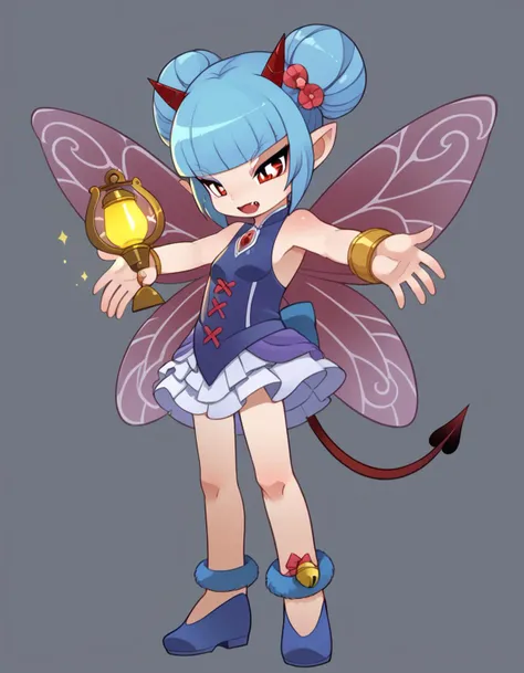 a cartoon image of a girl dressed as a fairy with a lantern