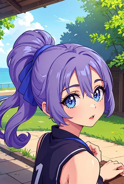 (masterpiece, best quality), 1girl,    <lora:Sawyer_from_Crush_Crush:0.8> sawyer, 1girl, solo, blue eyes, purple hair, ponytail