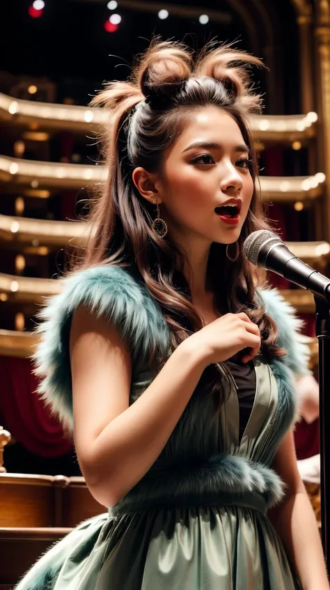 <lora:FurryStyle:1> FurryStyle fuzzy a young opera singer delivering her debut performance at a well-known opera house <lora:add_detail:0.5>  Intricate details