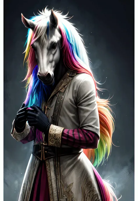 horse, flowing mane, striped, multicolor,
vibrant colors, colorful art style, 
soft lighting, soft shadows, detailed textures, dynamic lighting,  
nice hands, perfect hands, 
<lyco:GoodHands-beta2:1.0> 
<lora:add_detail:1>