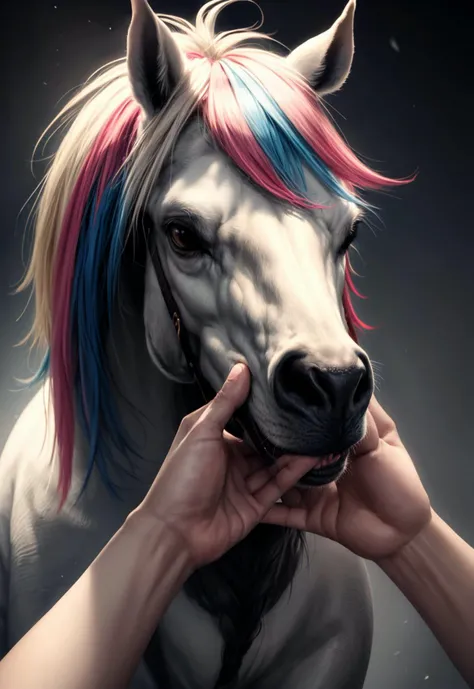 horse, flowing mane, striped, multicolor,
vibrant colors, colorful art style,
soft lighting, soft shadows, detailed textures, dynamic lighting,
nice hands, perfect hands,
<lyco:GoodHands-beta2:1.0>
<lora:add_detail:1>