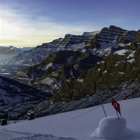 A snowy mountain with a ski resort and a cable car <lora:RealisticPhotography:1>, (good composition), (in frame), centered, 8k, 4k, detailed, attractive, beautiful, impressive, photorealistic, realistic, cinematic composition, volumetric lighting, high-res...