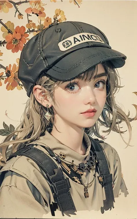 1girl, solo, <lora:meihua:0.7>, Mechanical Headwear, full body, mechanical arm, earrings, looking at viewer, mechanical necklace, Positive symmetrical composition, brown eyes, Robot Background, Diamond, <lora:MG_jijia:0.6>,