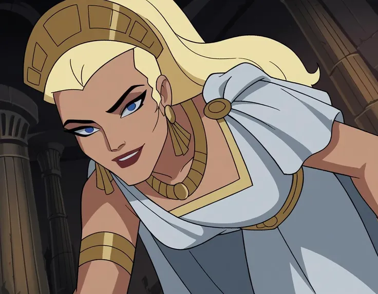 score_9, score_8_up, score_7_up, source_anime,
hippolyta, <lora:hippolyta-dcau-ponyxl-lora-nochekaiser:1>,
hippolyta, long hair, blue eyes, blonde hair, makeup, lipstick,
dress, jewelry, earrings, cape, white dress, necklace, crown, tiara,
indoors, bent ov...