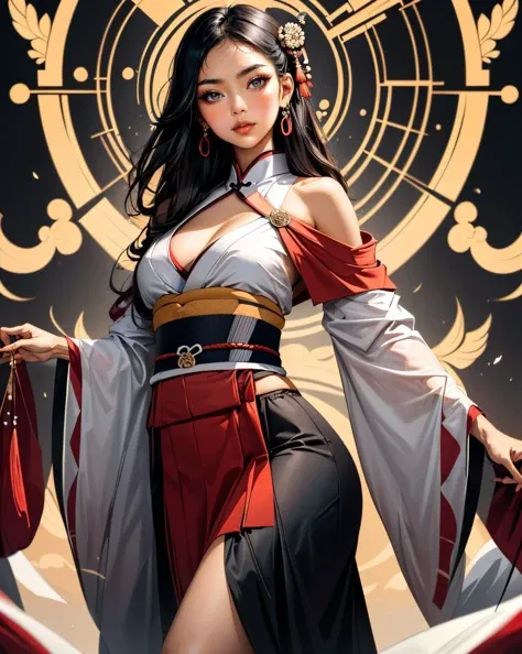 a woman in a fusion of futuristic and samurai-inspired fashion, closed mouth, leaning to the side, head tilt, 
masterpiece, best quality, intricate detail,  <lora:add_detail:0.5> ,