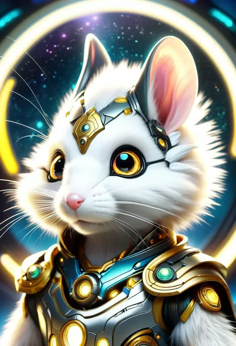 a close up of a cat wearing a helmet and armor