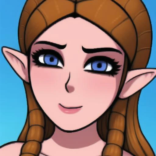 a portrait of princess zelda, shadbase