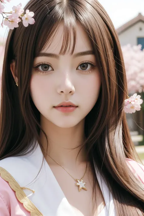 a woman with long hair and a pink top posing for a picture