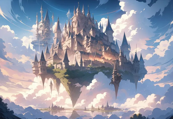 a picture taken from a computer of a castle in the sky