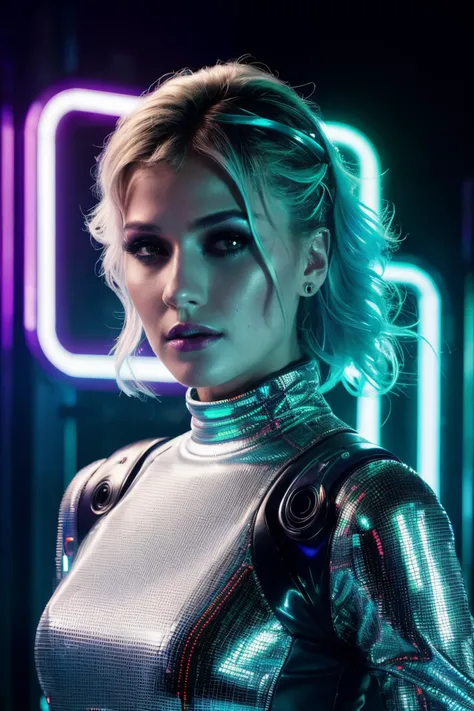 kma in cyber neon lighting, futurism, intricate futuristic jewelry accessories, cyberpunk glossy white latex turtleneck, hyper photorealistic, crispy quality, digital photography, trending in artstation, trending in pinterest, cinematic, 4 k ultra hd, art ...