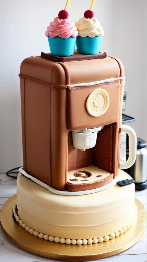 <lora:CakeStyleXL:1> CakeStyle coffee machine, custom cake, birthday cake,