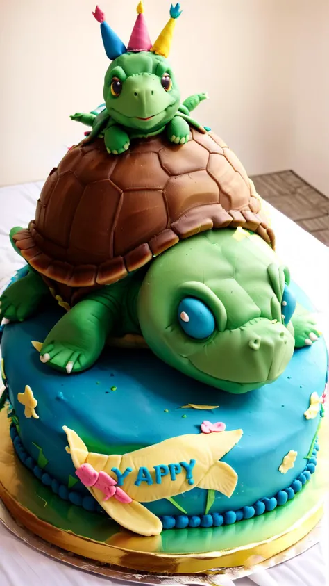 <lora:CakeStyleXL:1> CakeStyle turtle, custom cake, birthday cake,