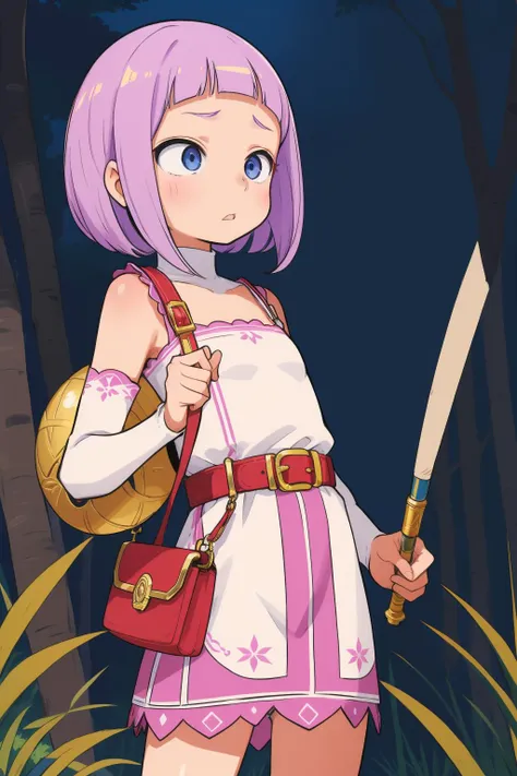 a close up of a person holding a sword in a field