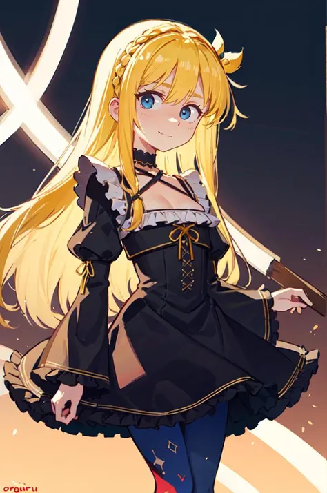 <lora:orenji:1> orenji, blue theme,, absurdres, ultra detailed, masterpiece, best quality, aesthetic, detailed,, solo, soft smile, light smile,
katya1, 1girl, blue eyes, very long hair, blonde hair, long blonde hair, french braid, bangs, medium breasts,, h...