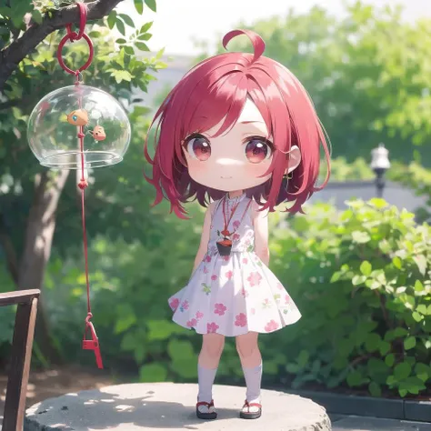 masterpiece, best quality, (chibi:1.2),standing, arms behind back, 
 <lyco:furin_LoHa:0.9>
(furin:1.2), wind chime,