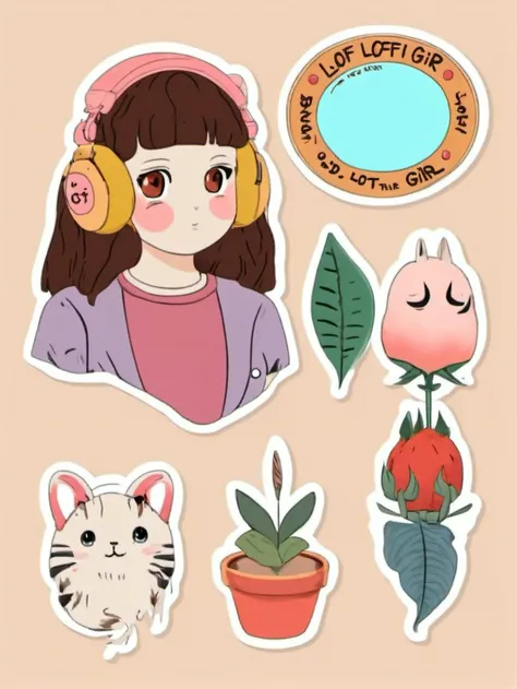 SDXL Sticker Sheet LoRA