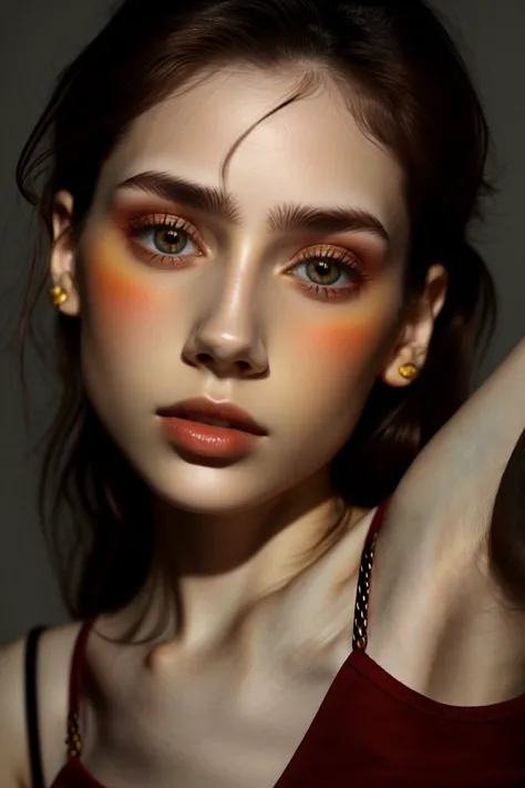 <lora:MaryAmber_v1-000020:.9> MaryAmber, focus on eyes, close up on face, wearing jewelry, dark mahogany hair styled big blowout