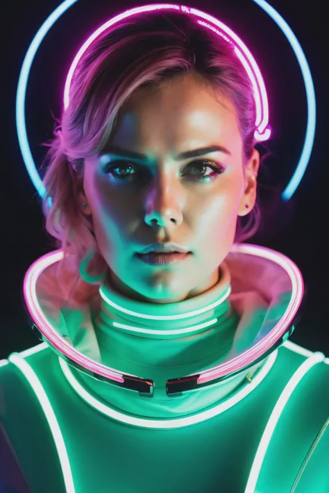 ctn in cyber neon lighting, futurism, intricate futuristic jewelry accessories, cyberpunk glossy white latex turtleneck, hyper photorealistic, crispy quality, digital photography, trending in artstation, trending in pinterest, cinematic, 4 k ultra hd, art ...