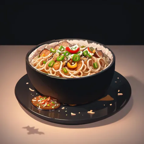 food, game icon institute, game icon,black background,simple background,plate,<lora:icon food-000038jiu:0.6>,
Pan fried noodles cube icon with colorful vegetables, rendered in yummy Chinese food game item art style.