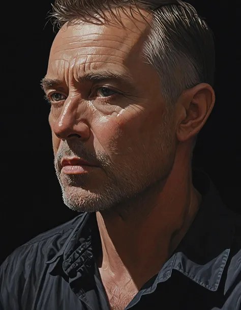 oil painting of man,dark shot,dramatic,extremely detailed,intricate,by Greg Rutkowski