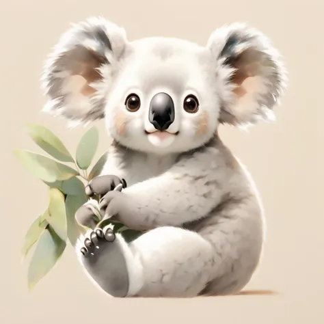 there is a koala bear that is sitting on a branch