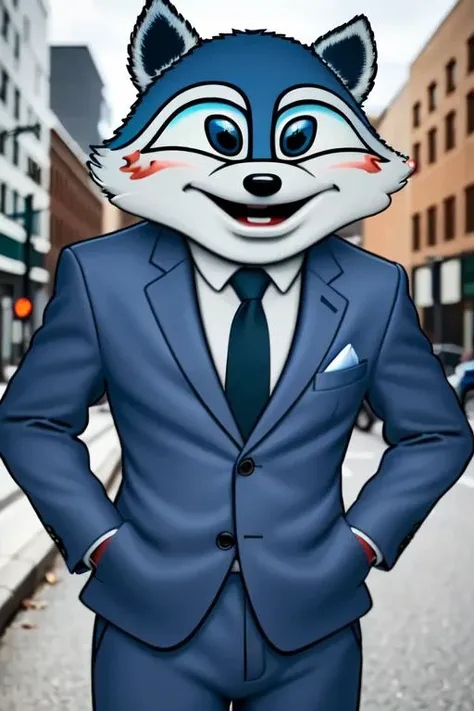 bestquality, ultra detailed, solo,8k, realistic, extremely detailed, <lyco:loha_wabuu_dingo:1:lbw=FACE14>, wabuu, dingo, 1boy,  in the street, salon, portrait, , muscle, human, a person wearing a suit made of sushi, a person wearing a suit and carrying a s...