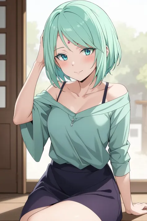 ((best quality)), ((masterpiece)), (detailed),
mjurran
1girl, aqua_hair, bangs, blue_eyes, closed_mouth, collarbone, green_hair,...