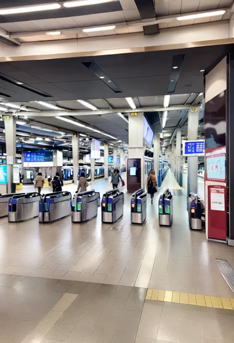 masterpiece, best quality, very aesthetic, absurdres,
umeda3f, automatic ticket gate, scenery, indoors, train station, real worl...