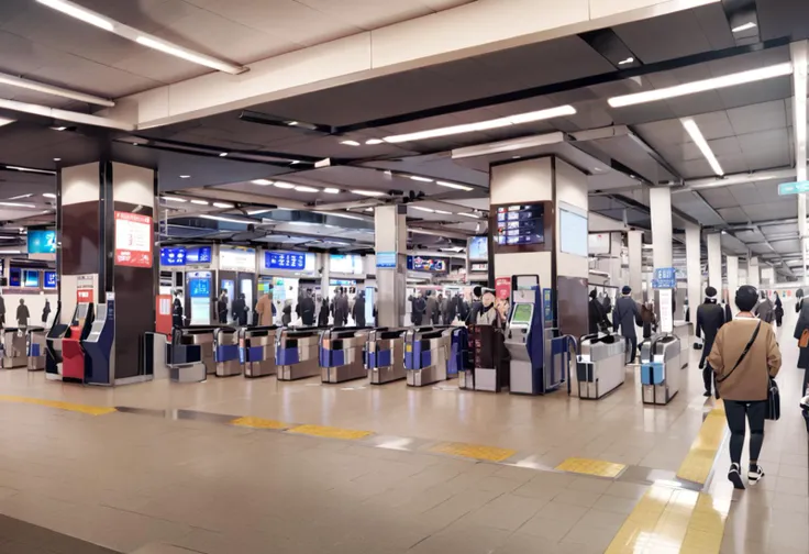 people are walking through a terminal with luggage and luggage bags