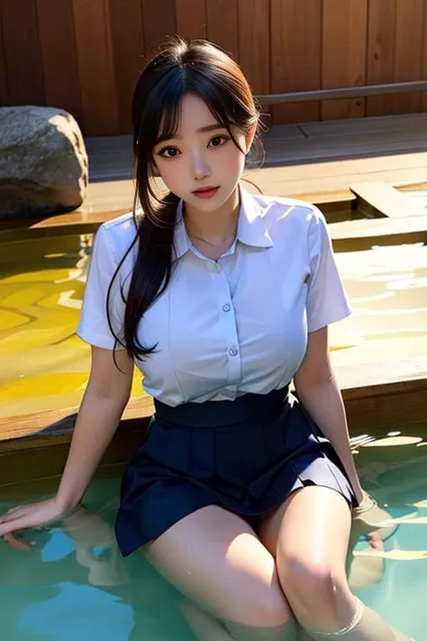 ltra-detailed,highly detailed,best quality,masterpiece,illustration,realistic,
wqmy, partially submerged, onsen, 1girl,
school uniform, collared shirt, pleated skirt,
<lora:wqmy_v1_03:0.5> <lora:koreanDollLikeness_v20:0.7>